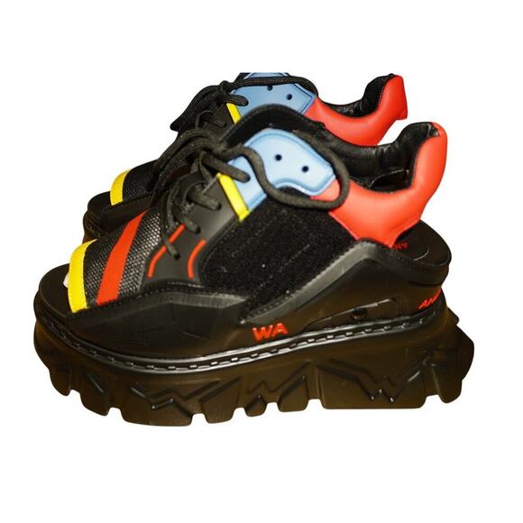 Anthony Wang Goose Berry 01 Black Multicolor Chunky Sneakers Sizes 8, 8.5, 9 - Picture 4 of 9